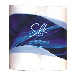 TOILET PAPER ROLL 2PLY 250 SHEETS 48S # SILK250 SILK