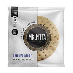 BREAD PITTA WHITE 19CM (12 X 5S) # 19Cm Pitta Bread MR PITTA
