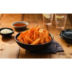 WEDGES SWEET POTATO CRINKLE CUT 1.1KG(6) # 13216 EDGELL