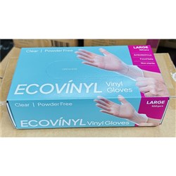 GLOVE ECO VINYL CLEAR P/FREE LARGE (10 X 100S) # GLO-ECO-L-PF PLUSPAK
