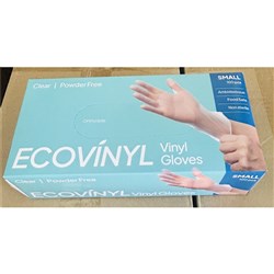 GLOVE ECO VINYL CLEAR P/FREE SMALL (10 X 100S) # GLO-ECO-S-PF PLUSPAK