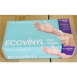 GLOVE ECO VINYL CLEAR P/FREE EXTRA LARGE (10 X 100S) # GLO-ECO-XL-PF PLUSPAK