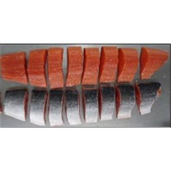 SALMON PORTIONS SKIN ON 200GM IVP 5KG # FISH106GC GLOBAL