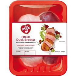 DUCK BREAST FILLETS (10X2S) R/W 180GM-220GM 4KG # 2512RZ LUVADUCK