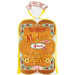 BREAD ROLL POTATO ROUND 4" 60S # MPR4(5) MARTINS