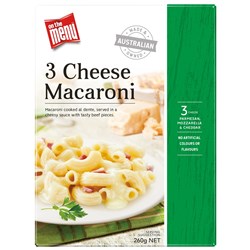 PASTA THREE CHEESE MACARONI (8 X 260GM) #  ON THE MENU