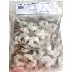 PRAWN CUTLET RAW 26/30 AUST 2KG(5) FARMED TIGER # LPCT2630 SUNSPAN