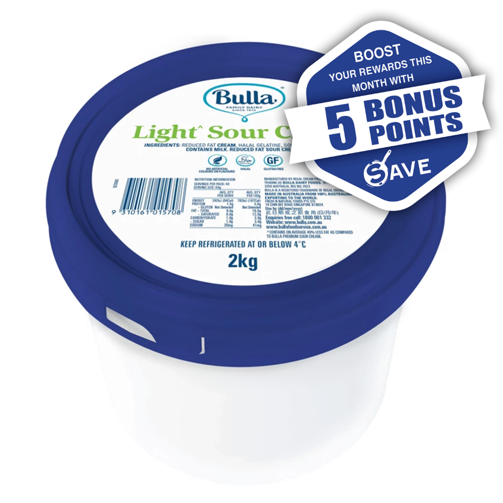 Cream Sour Light 2kg 1 5000125 Bulla Superior Foods Sealanes 
