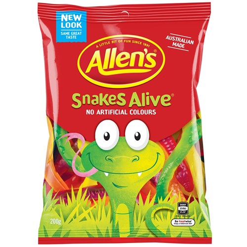 LOLLY SNAKES (12 X 200GM) # 12475154 ALLENS