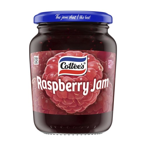 JAM RASPBERRY 375GM(6) # 80204 COTTEES