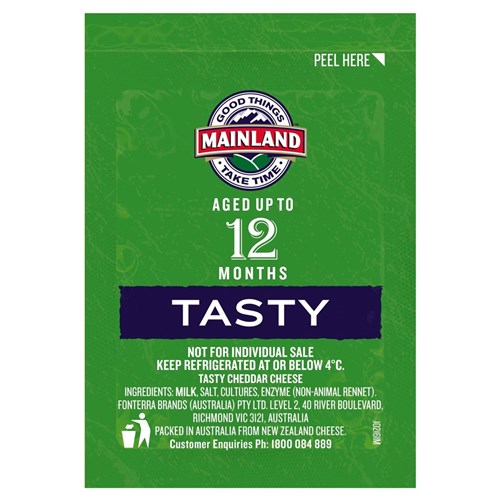 CHEESE PC CHEDDAR TASTY (100 X 20GM) # 3101261 MAINLAND