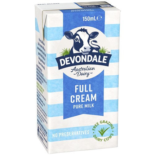 MILK FULL CREAM UHT (32 X 150ML) # 1001985 DEVONDALE