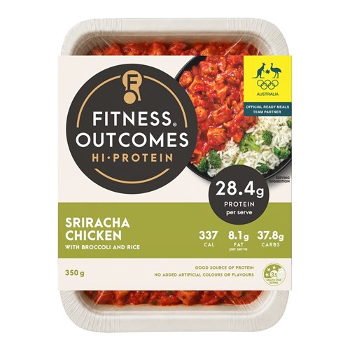 SRSRACHA CHICKEN WITH BROCCOLI & RICE (6 X 350GM) # 1101807 FITNESS OUTCOMES