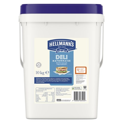 MAYONNAISE DELI GF 10KG # 62687295 HELLMANS