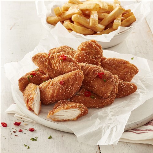 CHICKEN WINGS BONELESS DEVIL WYNGZ 1KG(5) # 5567500 INGHAMS