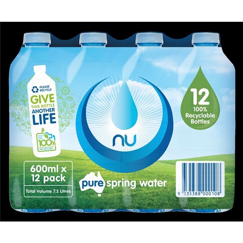 WATER (24 X 600ML) # 04120 NU PURE