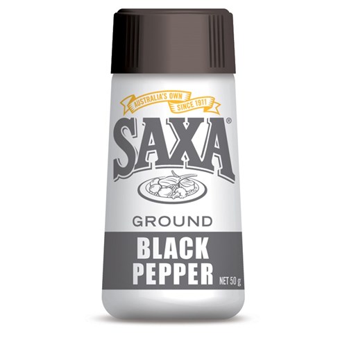 PEPPER BLACK FINE 50GM(6) # 539940 SAXA