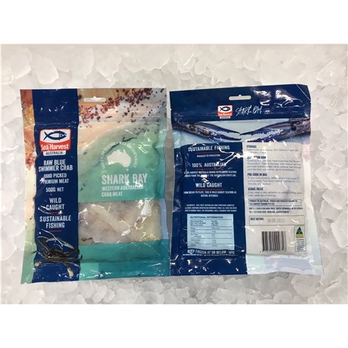 CRAB MEAT RAW 500GM(10) SHARK BAY SEA HARVEST