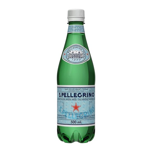 WATER MINERAL SPARKLING NATURAL (24 X 500ML) PLASTIC # SP500P SAN PELLEGRINO