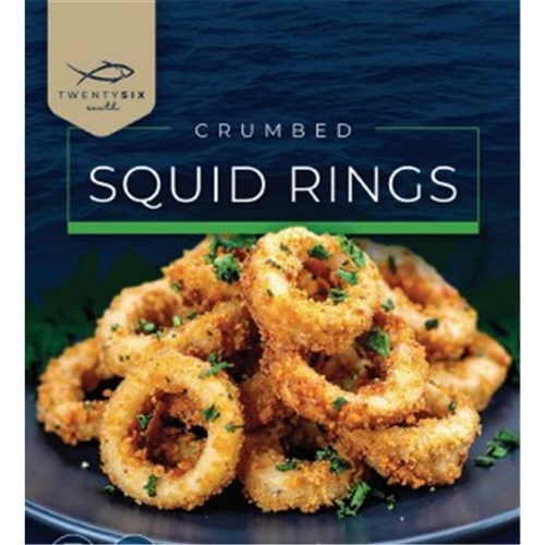 CALAMARI RINGS CRUMBED IMP 500GM(10) # CALRING5KG 26 SOUTH
